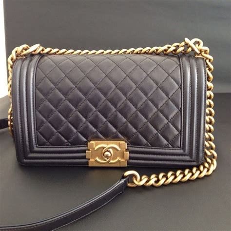 chanel boy medium gold hardware|Chanel bag.